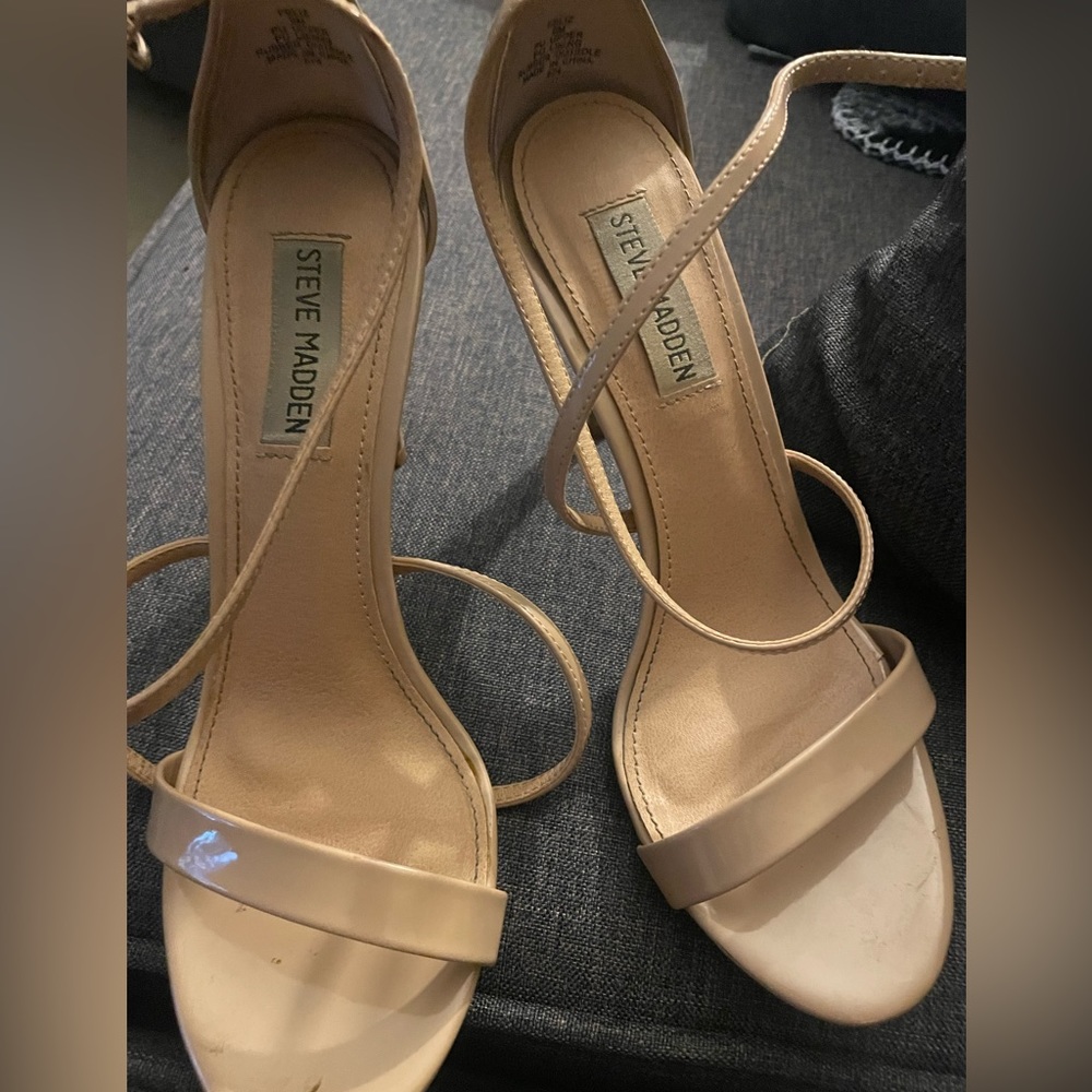 Nude Steve Madden strappy heels